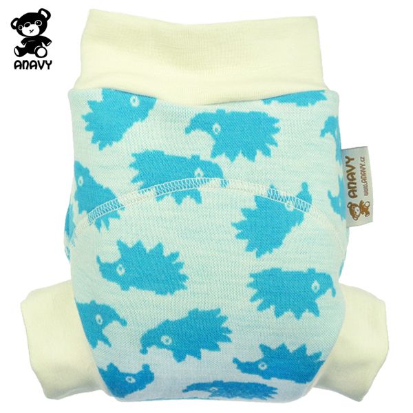 Anavy Wollschlupfhose - Igel (Blau) - 100% Merinowolle