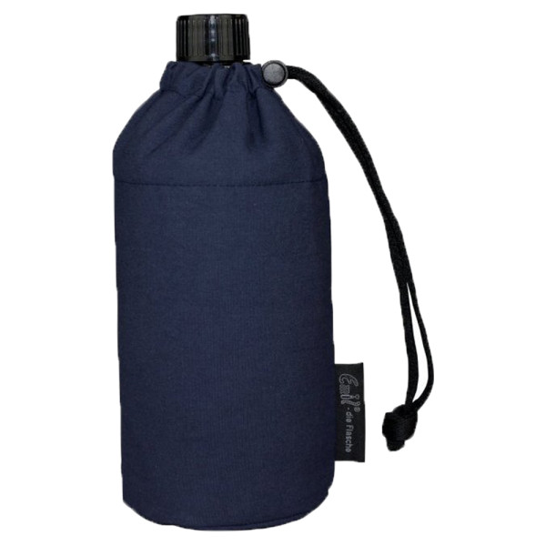 Emil die Flasche (400ml) - Komplettset (Bio-Baumwolle-Überzug) - Blau
