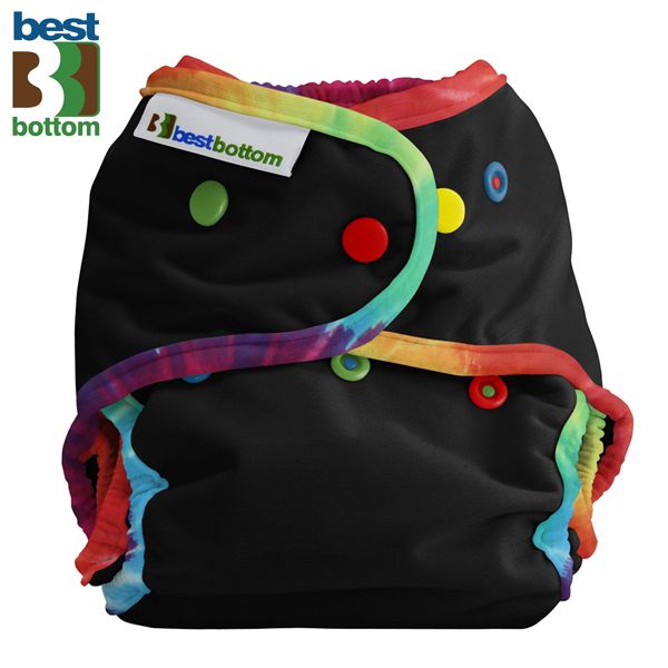 Best Bottom - Überhose (SIO) One Size (3-16 kg) - PUL - Black Daze