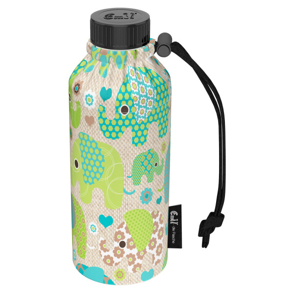 Emil die Flasche (400ml) - Komplettset (Bio-Baumwolle-Überzug) Weithals - Hippifanten