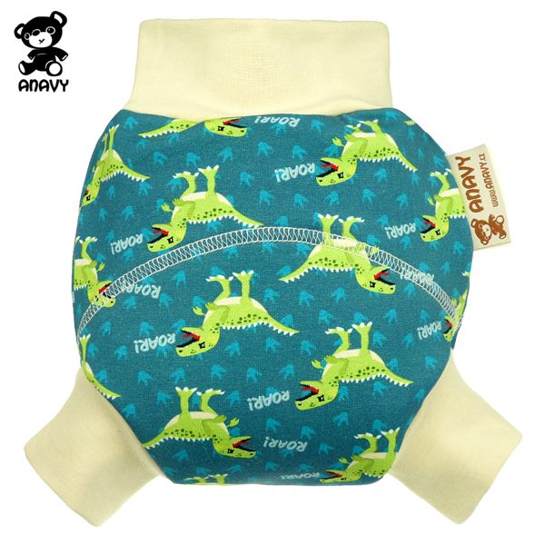 Anavy Wollschlupfhose - Dinosaurier - Merino (kbT) und Baumwolle