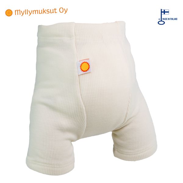 Myllymuksut - Wool Shortie (kurze Wollhose) - 100% Merinowolle - weiß