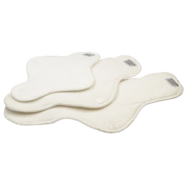 Blümchen - auslaufsichere Kuschel-Slip-Einlage (Menstruations-Binde) Bio-Baumwolle - 3 Stück