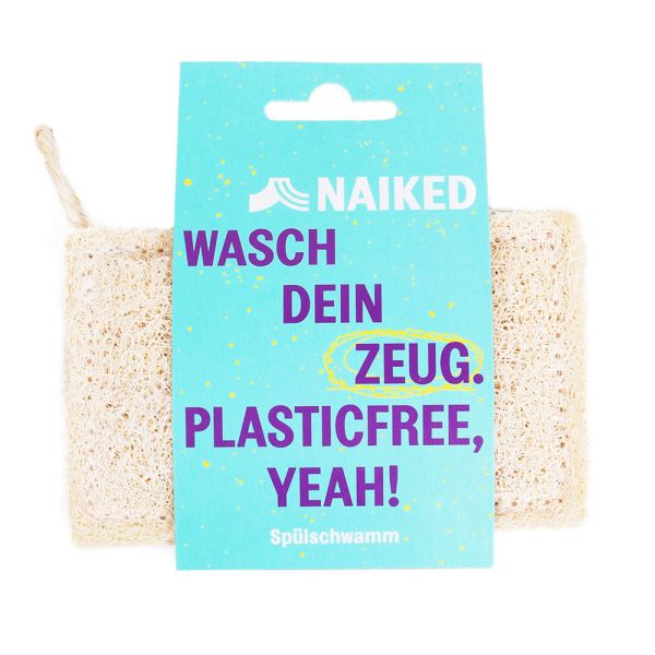 Naiked - Luffa Spülschwamm - Zero Waste (rein pflanzlich) hält ein Leben lang