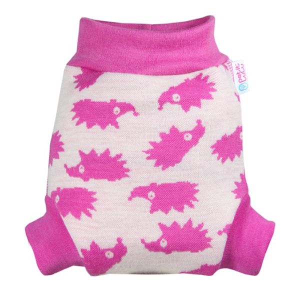 Petit Lulu - Woll-Schlupfüberhose (Pull-Up) - Pink Hedgies