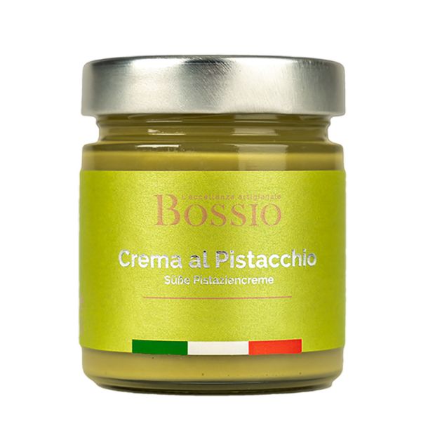 Bossio Feinkost - Crema al Pistacchio - süße Pistaziencreme - italienische Spezialität - 200g Glas