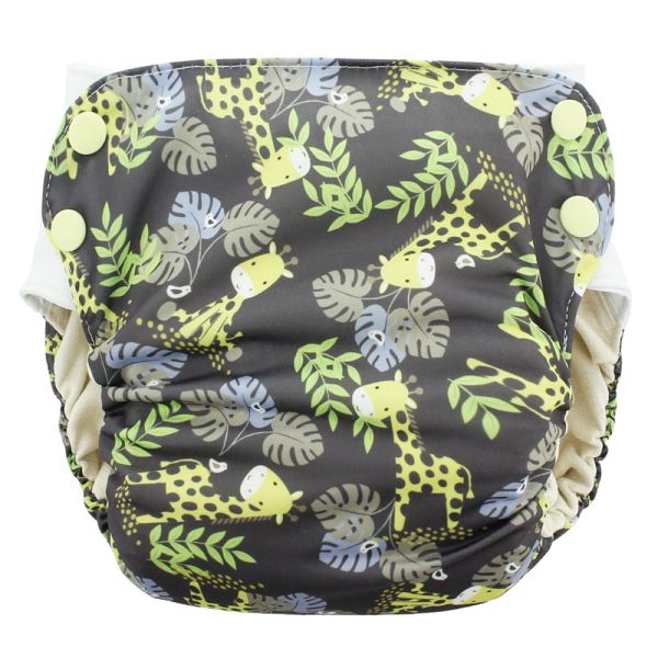 Blueberry - Simplex 2.0 Side Snap (AIO) - Bio-Baumwolle - Giraffes