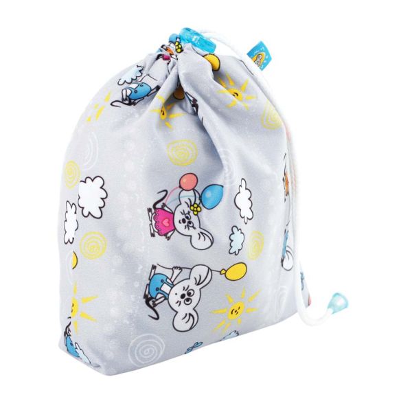 Mommy Mouse - Bambus Feuchttücher Set (Miniwetbag & 5 Waschlappen) - 14x14 cm