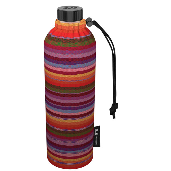 Emil die Flasche (400ml) - Komplettset (Bio-Baumwolle-Überzug) Weithals - Streifen